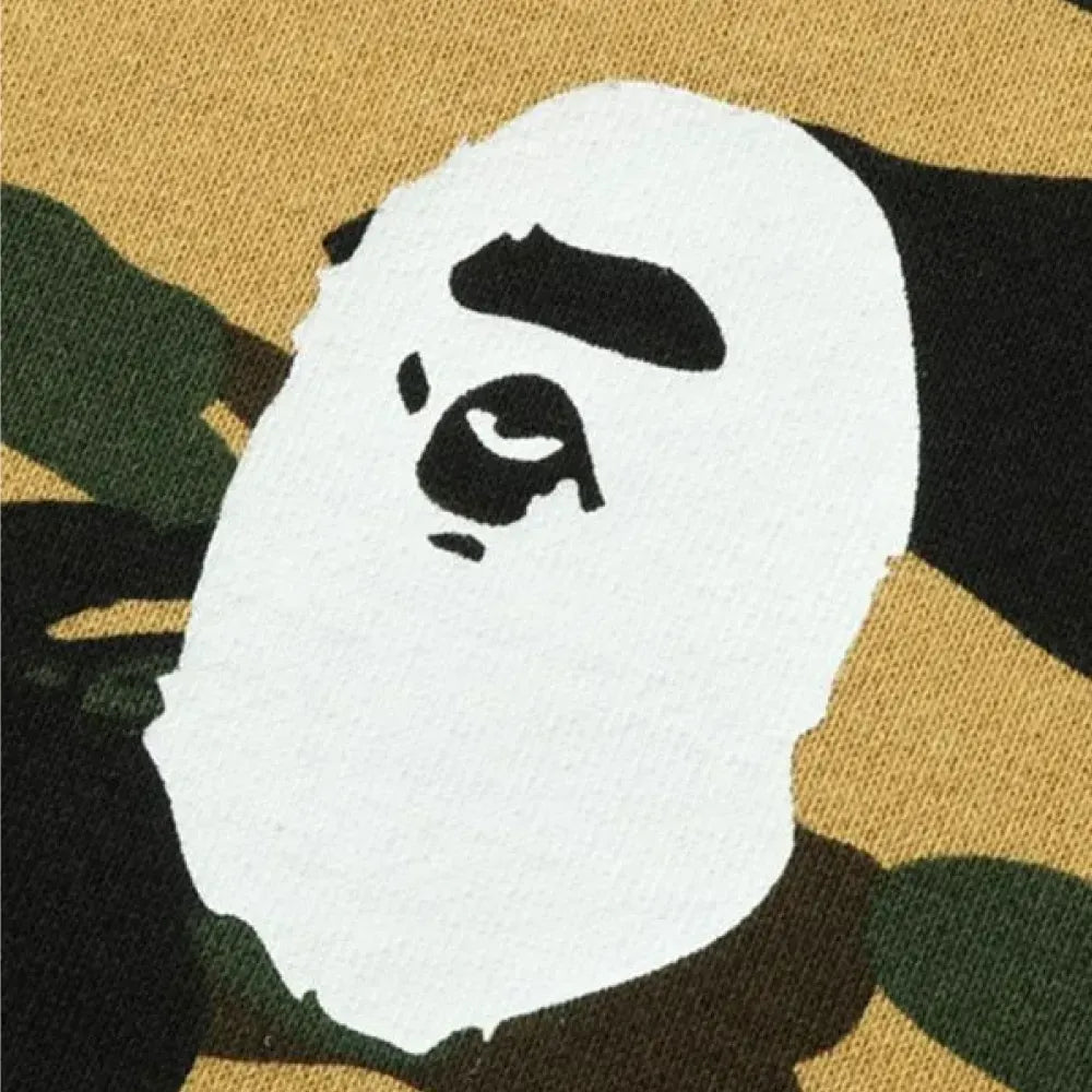 BAPE 1st Ape Head Crewneck (Yellow Camo)