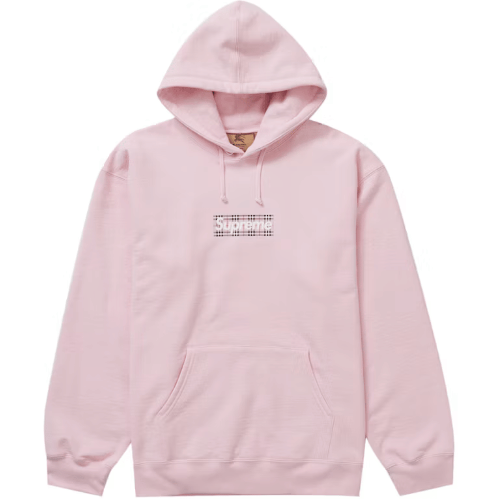 Burberry x Supreme Moletom Box Logo Hooded Light Pink