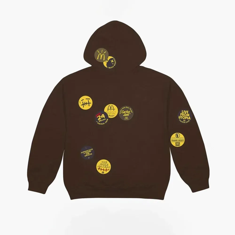 McDonald's x Travis Scott Moletom Cactus Pack Sticker Bomb Brown