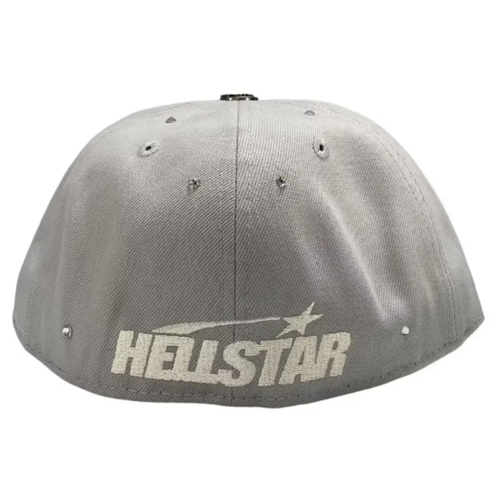 Boné Hellstar OG Logo Rhinestone Snapback Grey