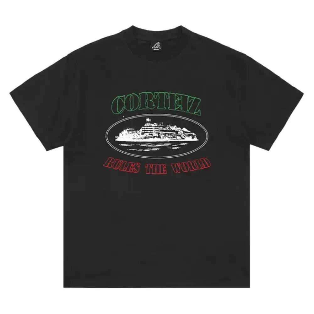 Camiseta Corteiz OG Alcatraz Italia Black