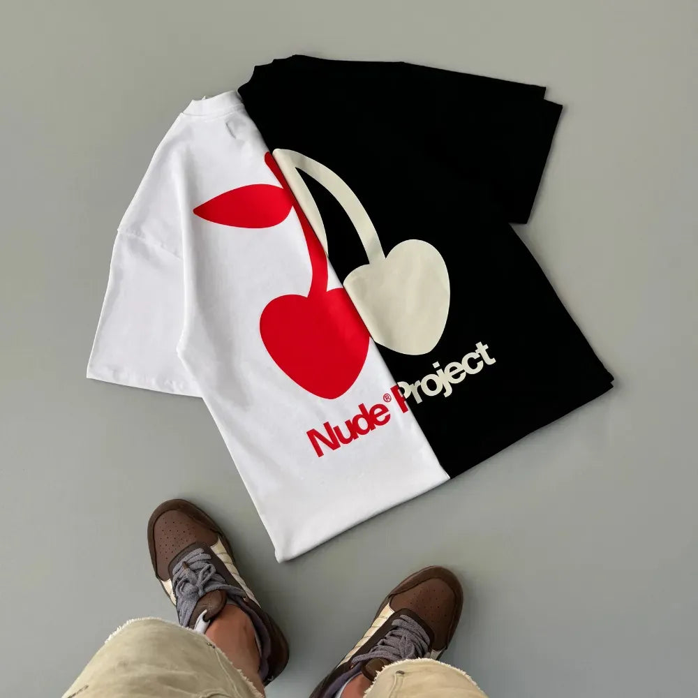 Camiseta Nude Project Cherry Logo Black