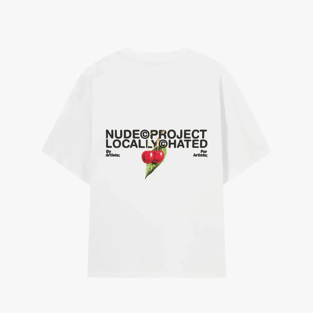 Camiseta Nude Project Locally Hated Cherry White