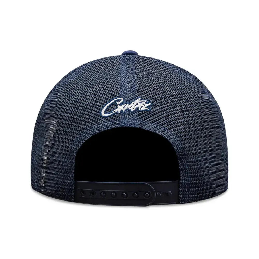 Boné Corteiz Alcatraz Puff Print Trucker Navy