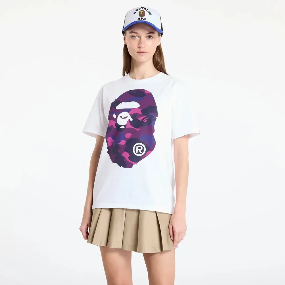 BAPE Big Ape Head Tee (White/Purple)