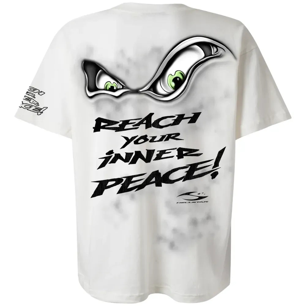 Camiseta Hellstar Reach Your Inner Peace Om White