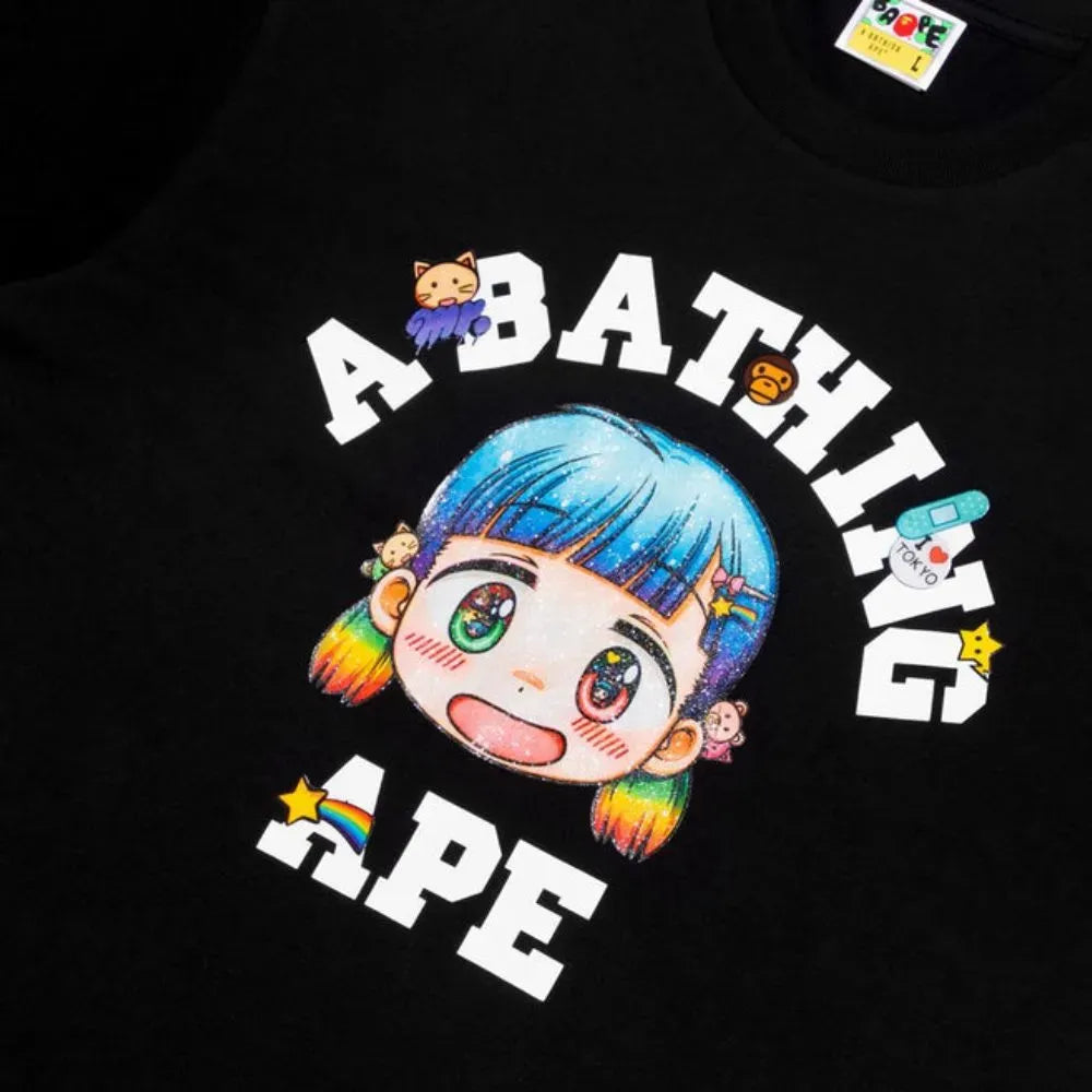 Mr. College x BAPE Relaxed Fit Tee (Black)