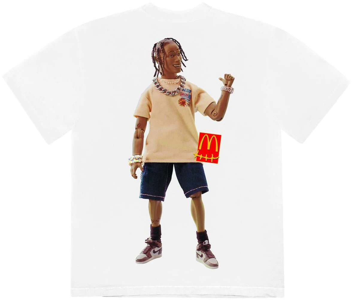 McDonald's x Travis Scott Camiseta Action Figure Branca