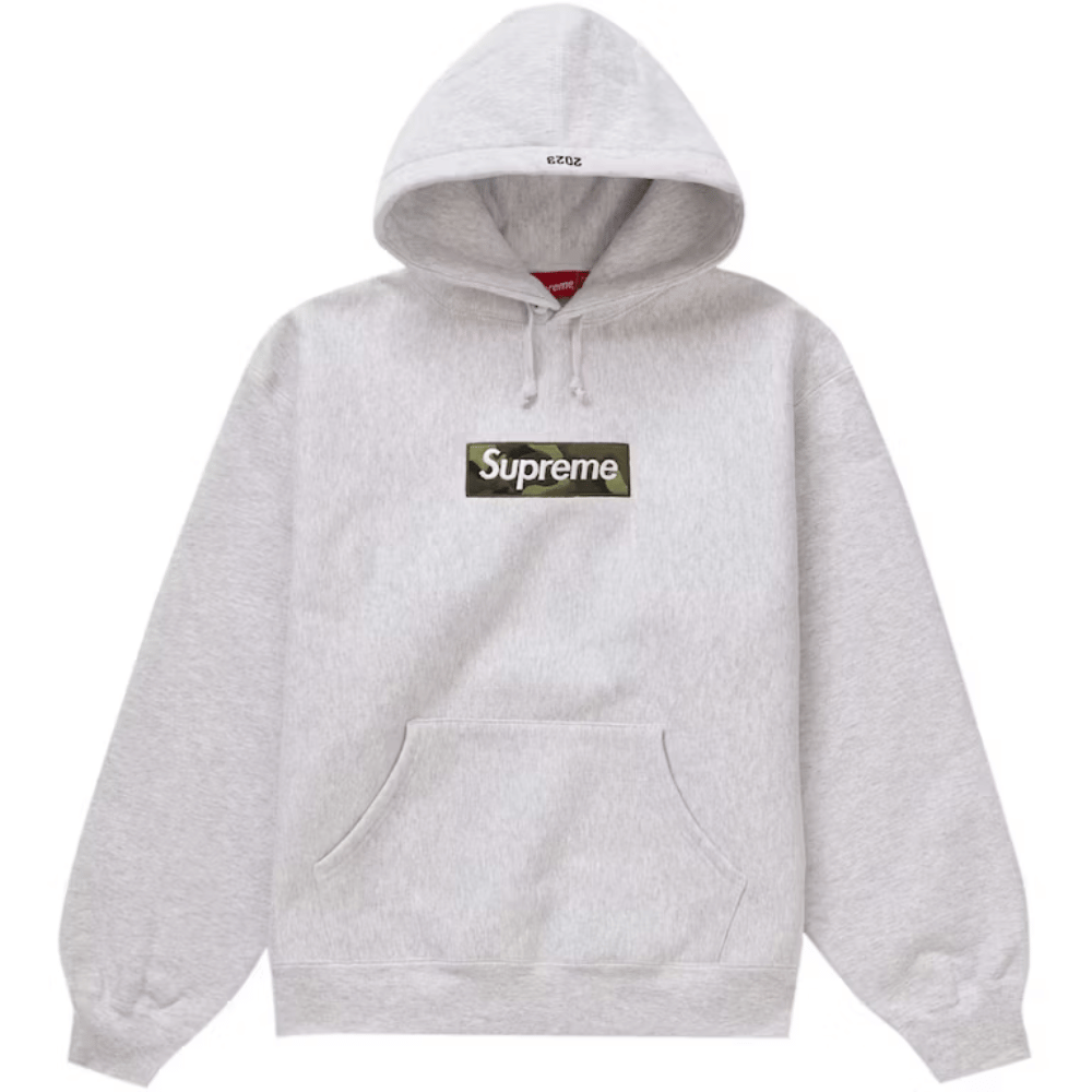 Moletom Supreme Box Logo Hooded Ash Grey
