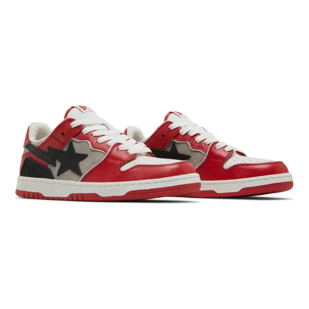 BAPE SK8 Sta (Red/Grey)