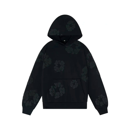 Denim Tears Cotton Wreath Hoodie (Black Monochrome)