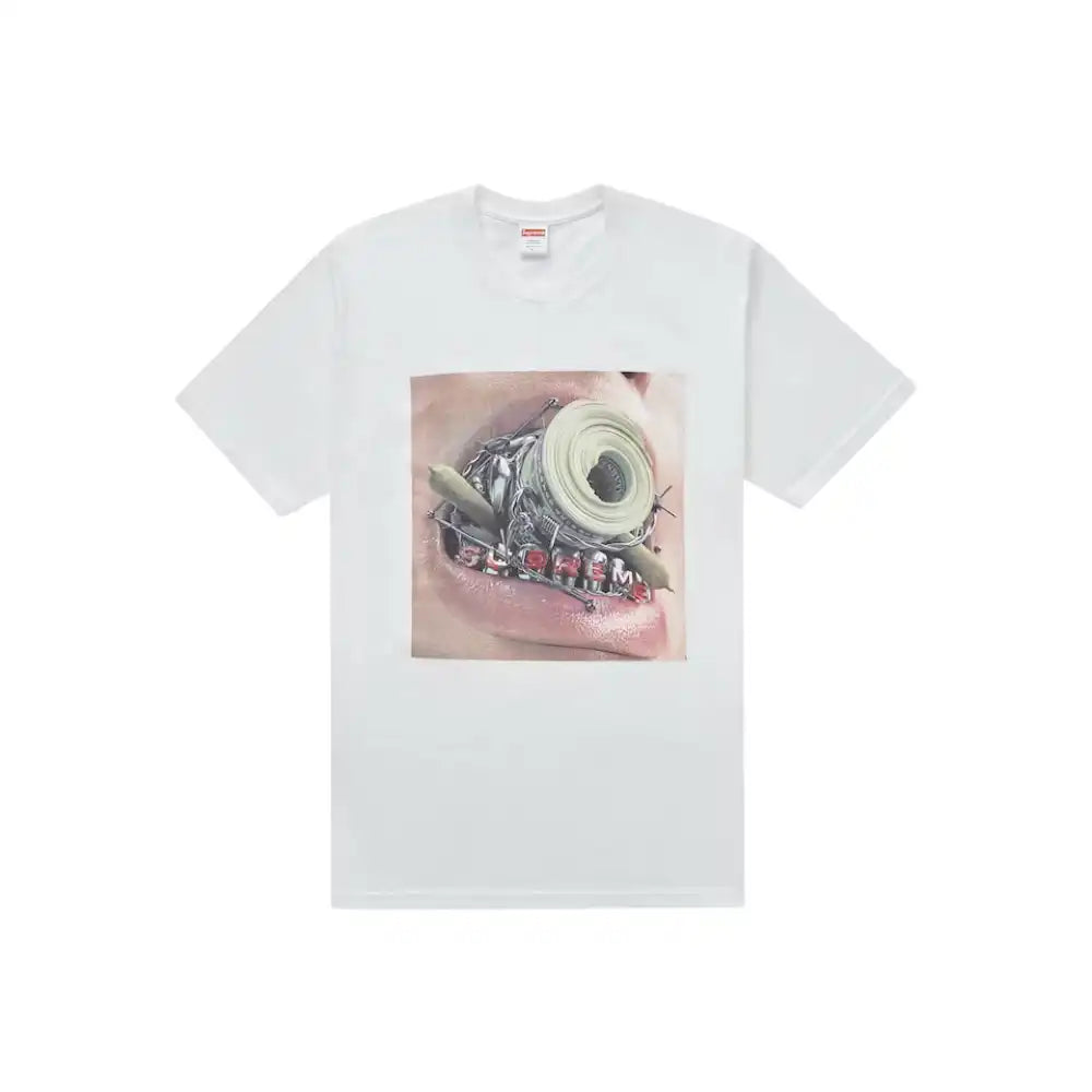 Camiseta Supreme Braces White