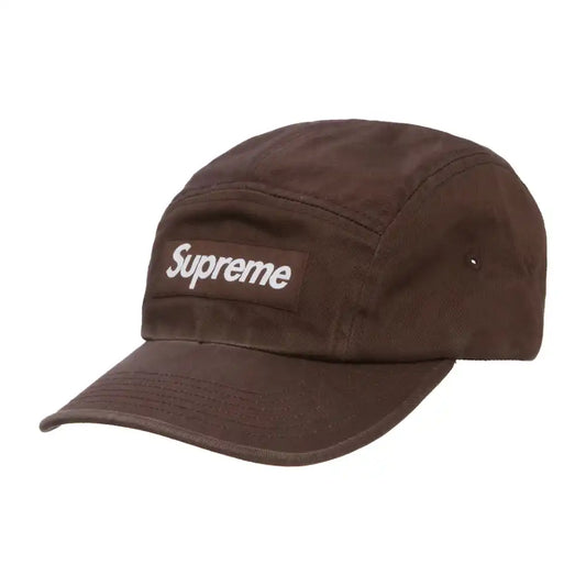 Boné Supreme Washed Chino Twill Camp Cap Brown