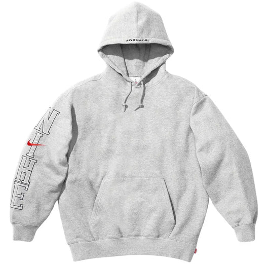 Supreme x Nike Moletom Hooded Heather Grey
