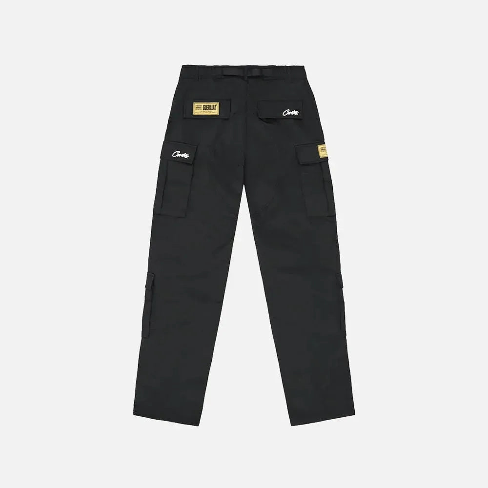 Calça Corteiz RTW Alcatraz Cargo Black White