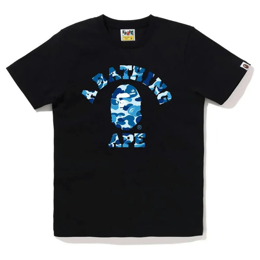 BAPE Short Sleeve ABC Camo College Tee (Black/Blue)