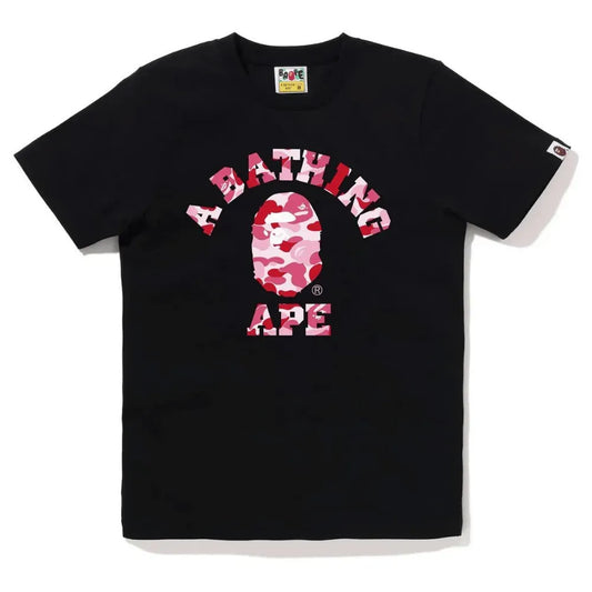 BAPE Short Sleeve ABC Camo College Tee (Black/Pink)