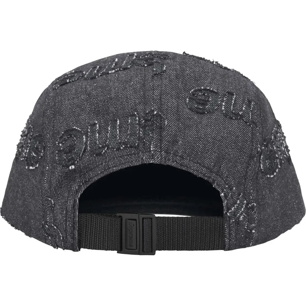 Boné Supreme Lasered Denim Camp Black