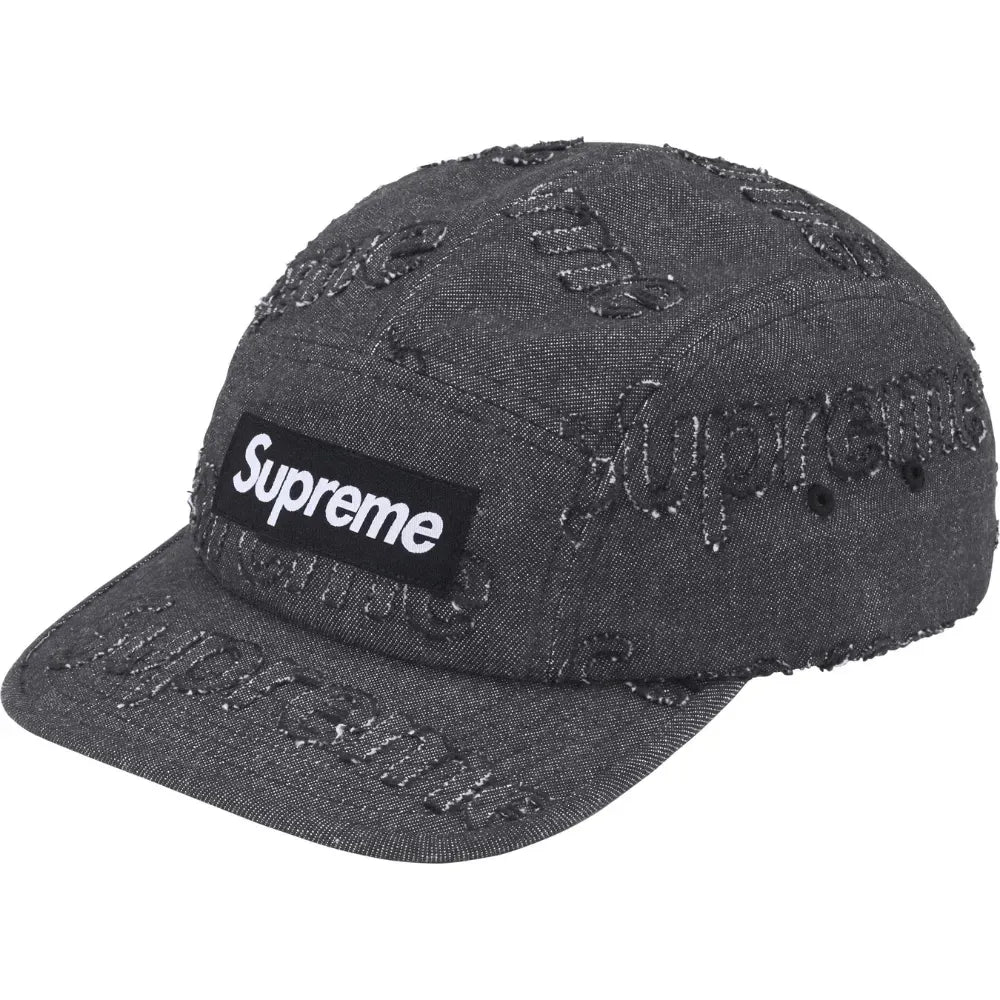 Boné Supreme Lasered Denim Camp Black