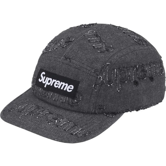 Boné Supreme Lasered Denim Camp Black