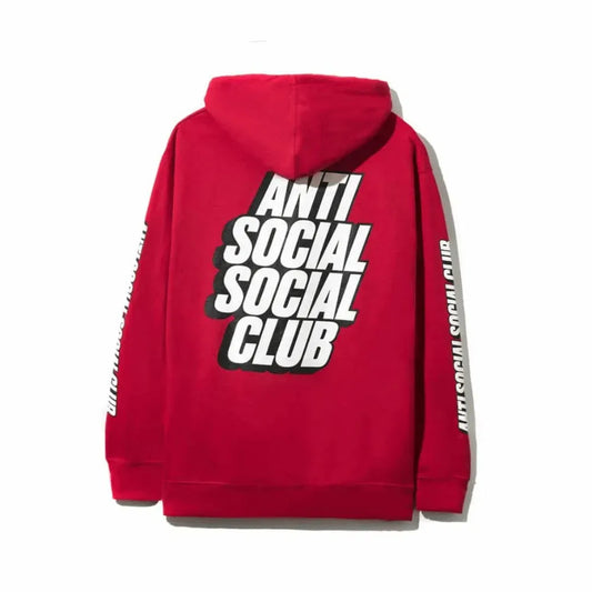 Anti Social Social Club Block Me Hoodie (Red)