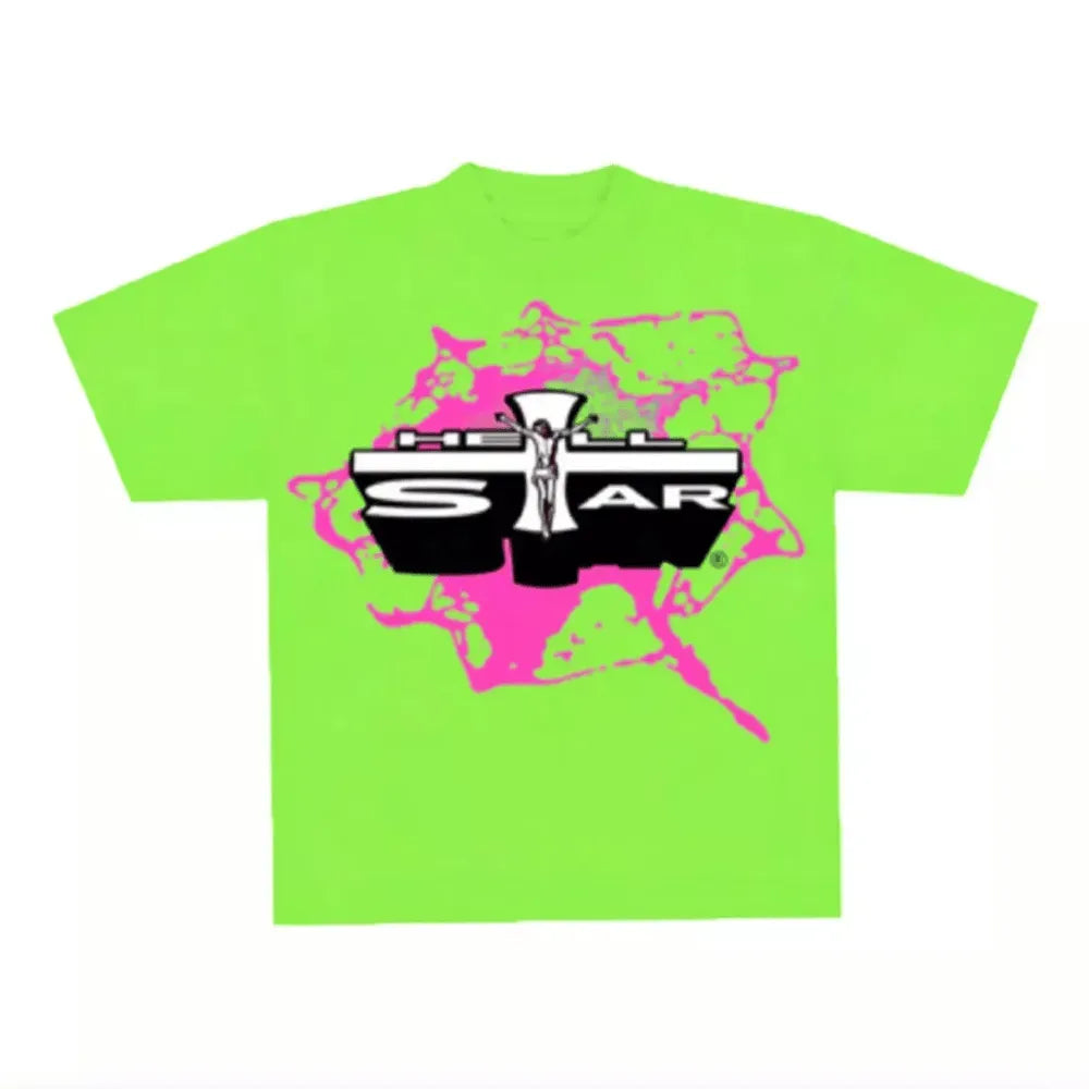 Camiseta Hellstar Jesus Emblem Green