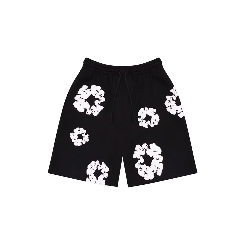 Denim Tears The Cotton Wreath Shorts (Black)
