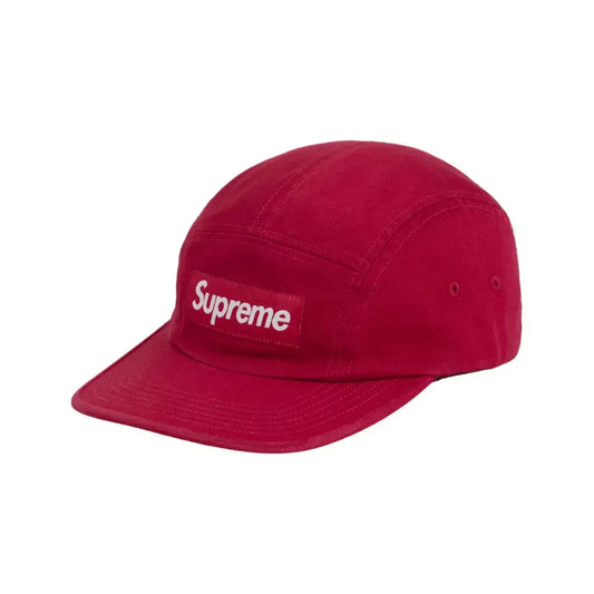 Boné Supreme Washed Chino Twill Camp Red