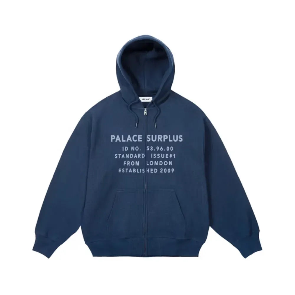 Moletom Palace Stamp Waffle Zip Hood Navy
