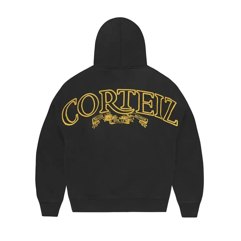 Moletom Corteiz Superior Royale Zip Hoodie Black Yellow