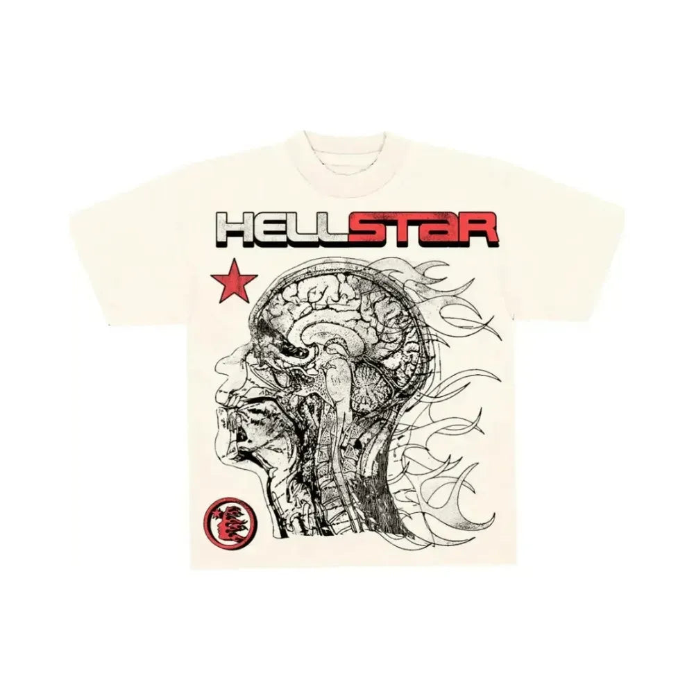 Camiseta Hellstar Studios Cranium Cream