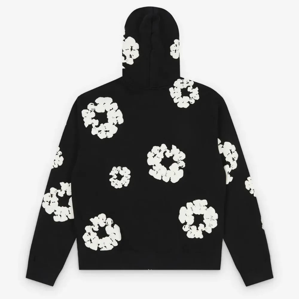 Denim Tears Cotton Wreath Zip Hoodie (Black)