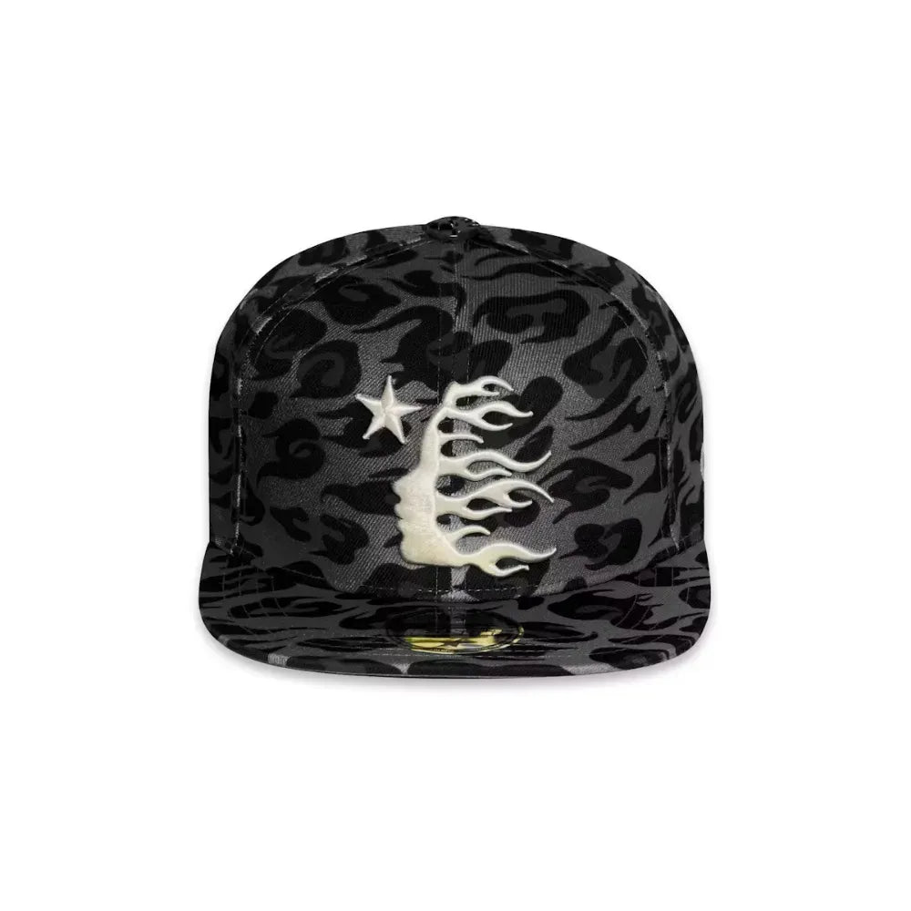 Boné Hellstar Cheetah Print Fitted Black