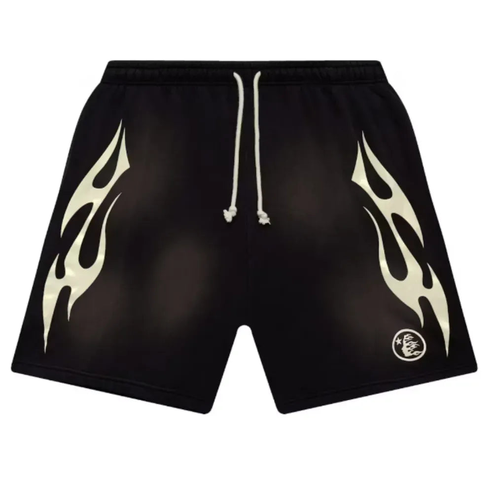 Shorts Hellstar Flame Brown White