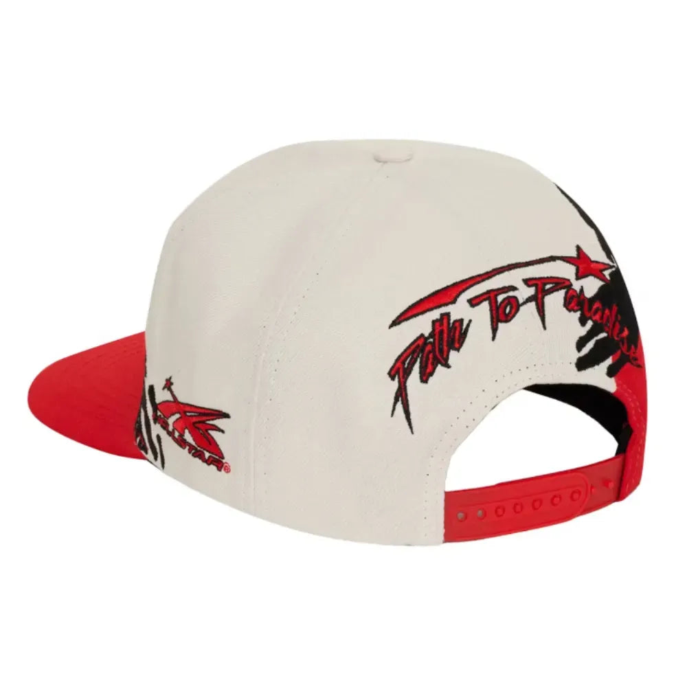 Boné Hellstar Paintbrush Snapback Red Black