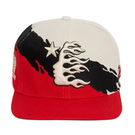 Boné Hellstar Paintbrush Snapback Red Black