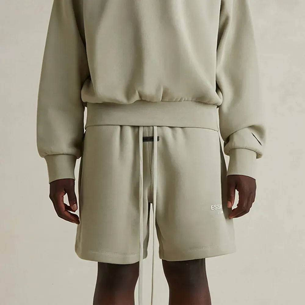 Fear of God Essentials Soccer Fleece Sweat Shorts (Abbey Stone)