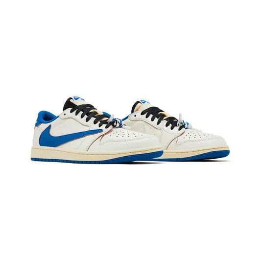 Fragment x Travis Scott x Air Jordan 1 Low OG SP Sail Military Blue