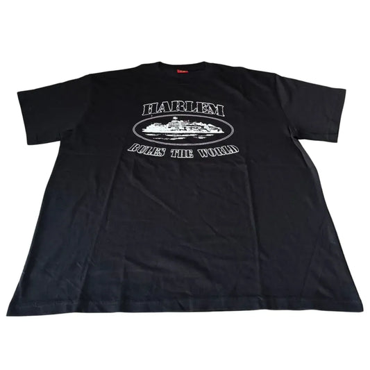 Camiseta Corteiz Alcatraz Harlem Rules The World Black