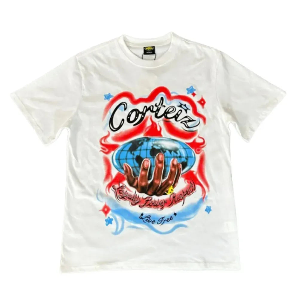 Barriers Worldwide x Corteiz Camiseta When Dreams Float Above Street White
