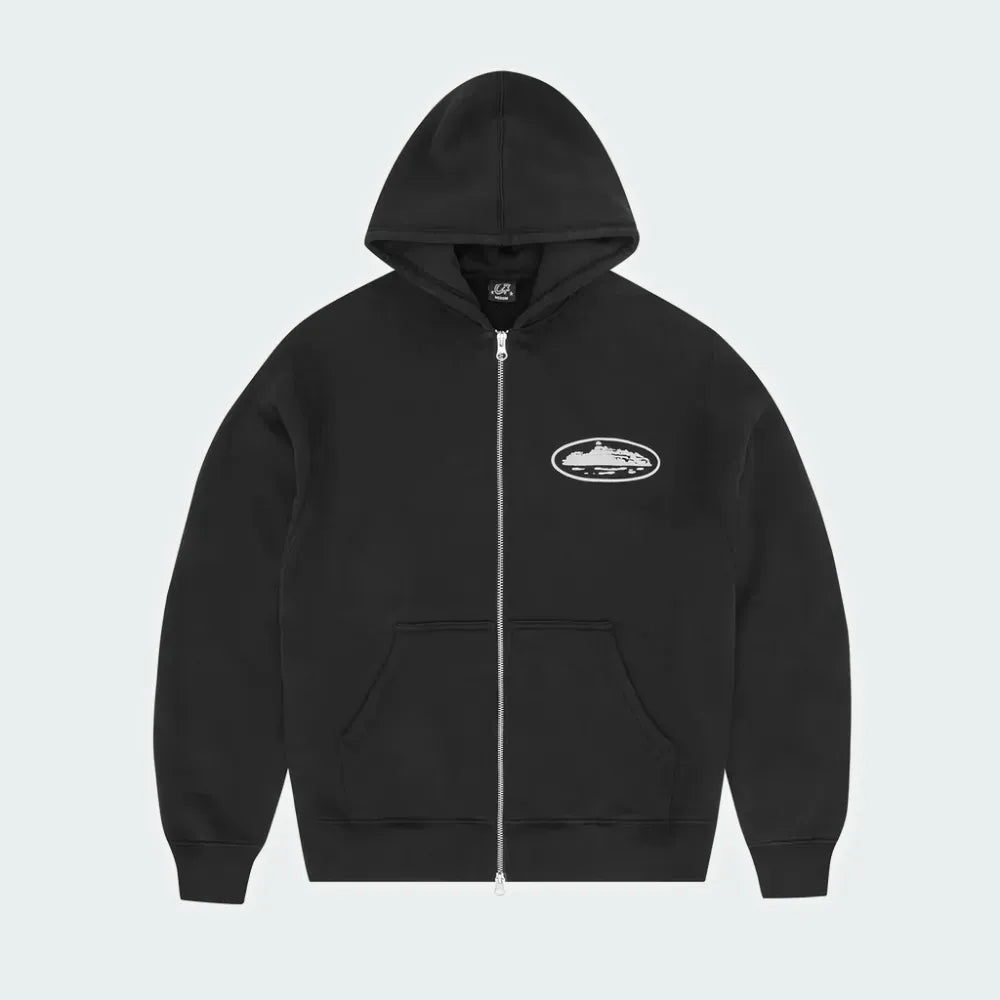 Moletom Corteiz Island Puff Print Zip Black