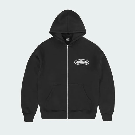 Moletom Corteiz Island Puff Print Zip Black