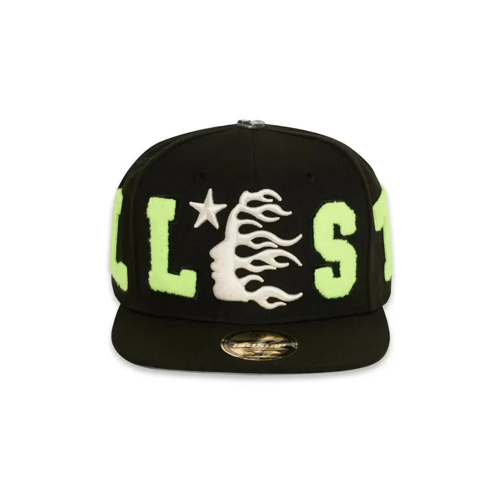 Boné Hellstar OG Patch Fitted Black Neon Green