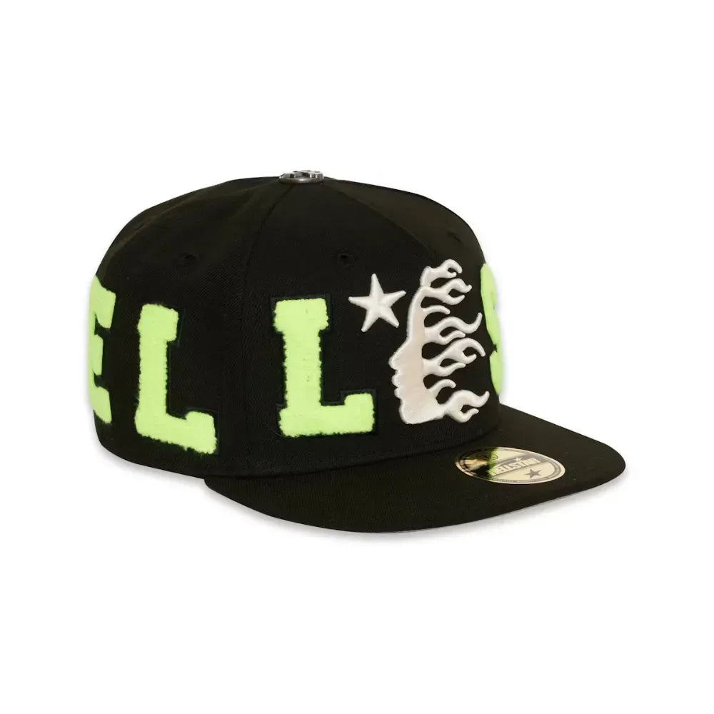 Boné Hellstar OG Patch Fitted Black Neon Green