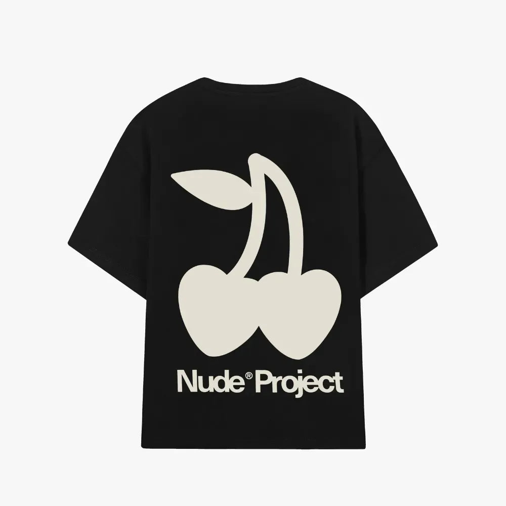 Camiseta Nude Project Cherry Logo Black