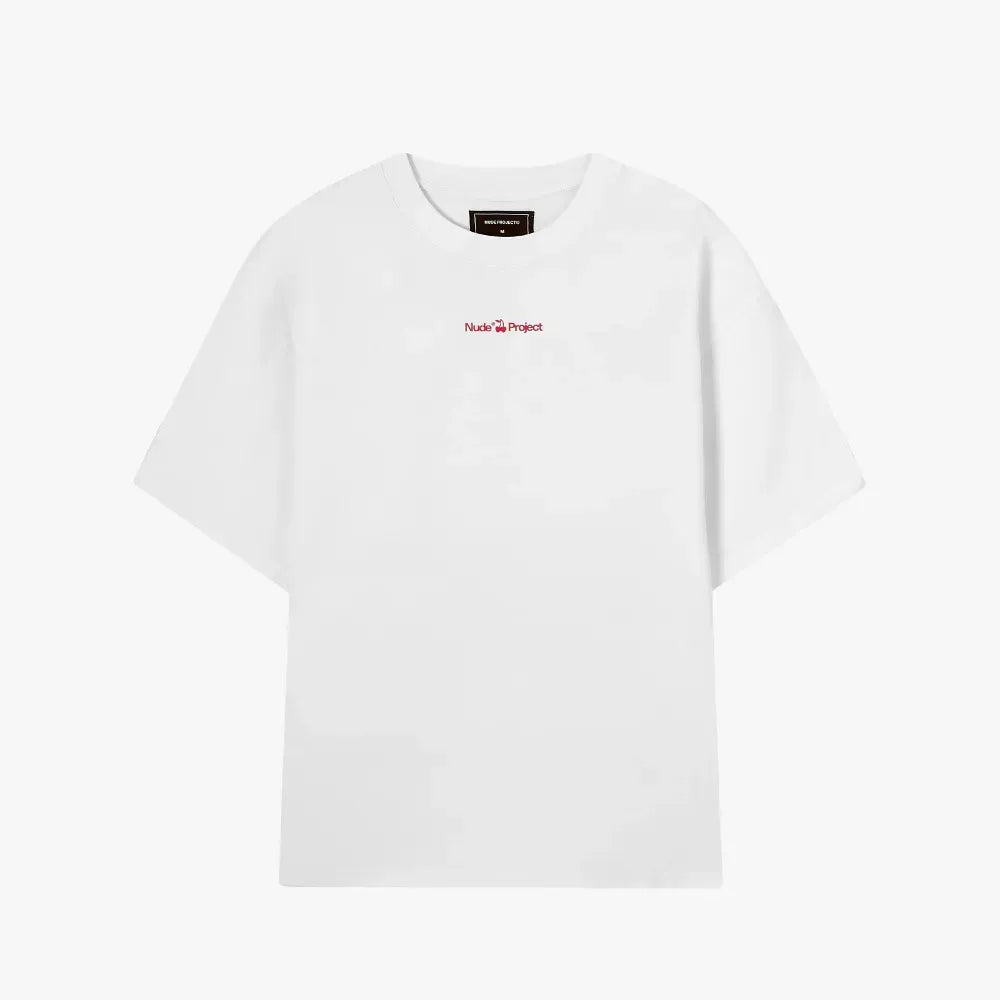 Camiseta Nude Project Cherry Logo White