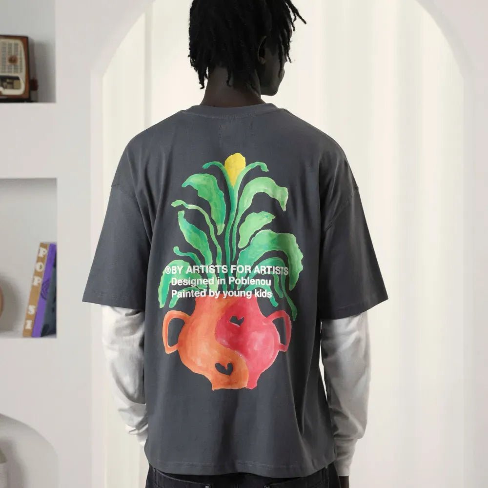 Camiseta Nude Project Plant Ash Grey