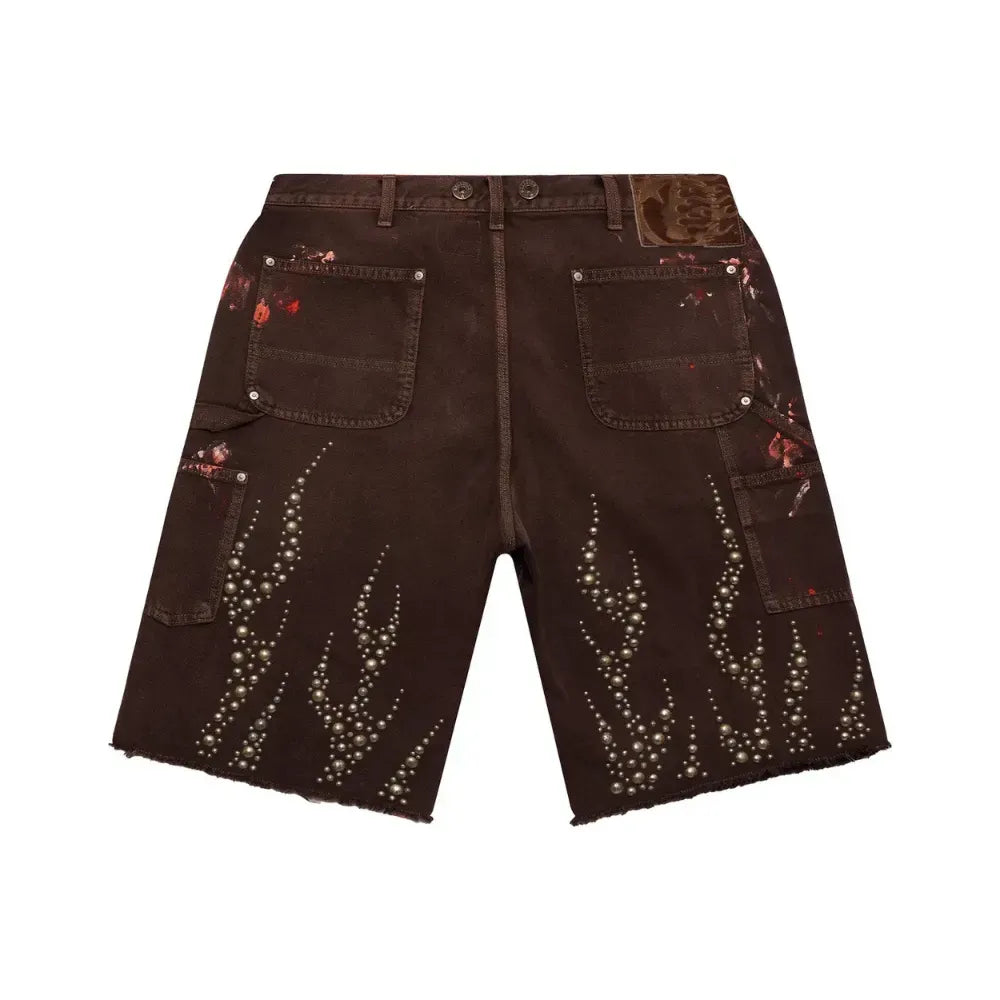 Shorts Hellstar Studded Denim Brown