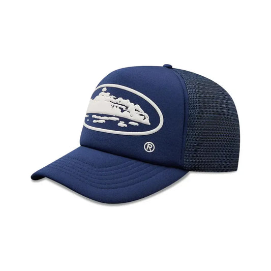 Boné Corteiz Alcatraz Puff Print Trucker Navy