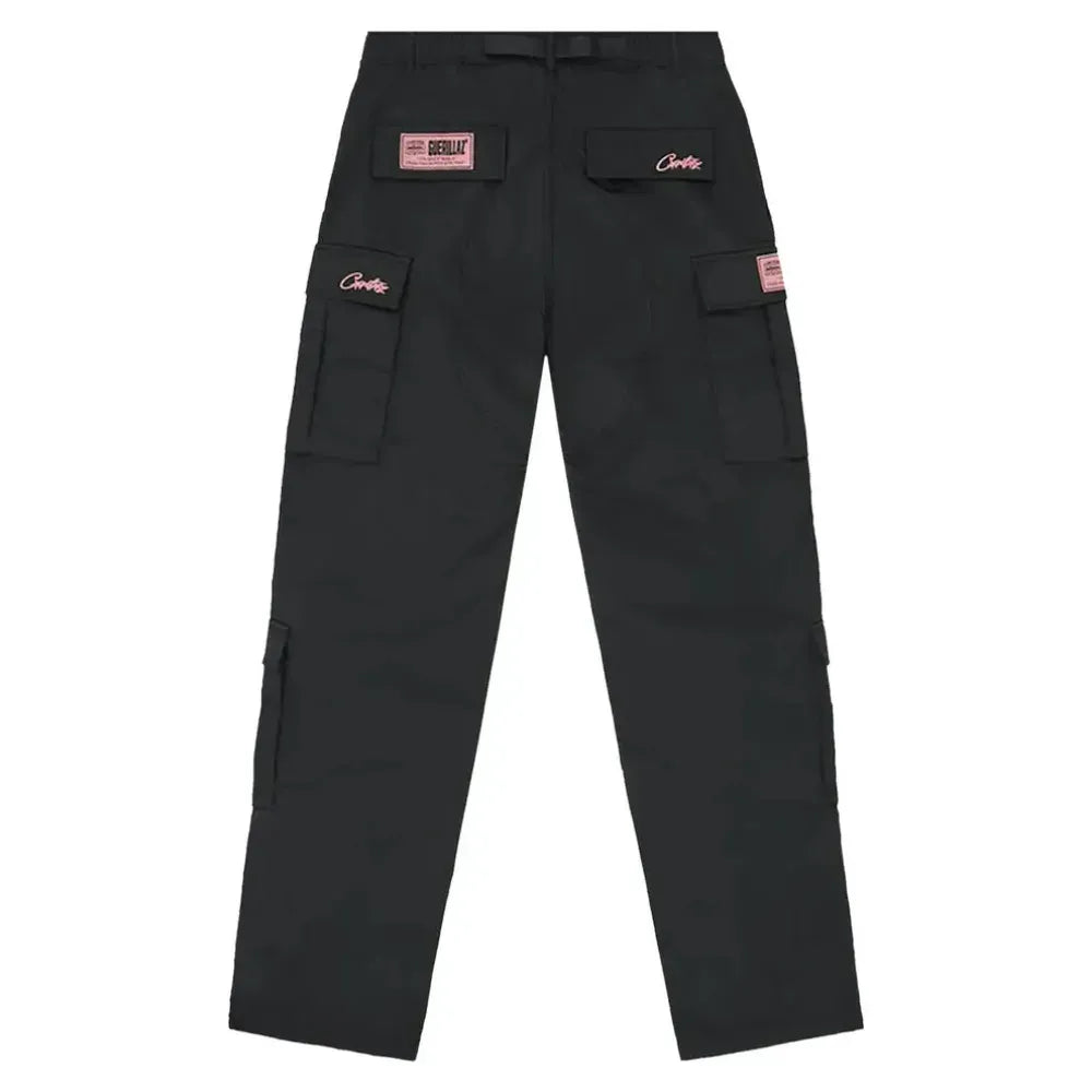 Calça Corteiz Cargo Guerrilaz Black Pink